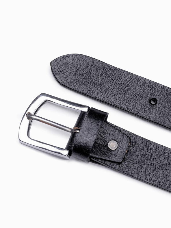 Ombre Clothing Komplet moških usnjenih dodatkov - črna A654 Ombre Clothing