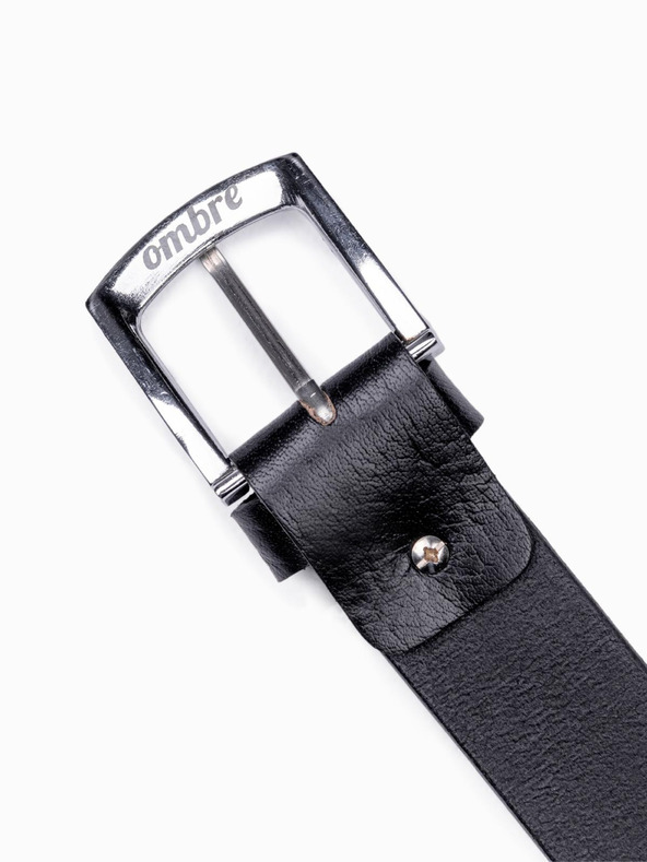 Ombre Clothing Komplet moških usnjenih dodatkov - črna A654 Ombre Clothing