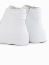 Ombre Clothing Moški visoki teniski s zadrgo za enostavno oblačenje - beli V2 OM-FOTH-0184 Ombre Clothing