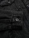 Ombre Clothing Moška jeans jakna katana z robom - črna V3 OM-JADJ-0219 Ombre Clothing