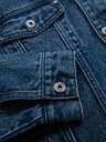 Ombre Clothing Moška jeans jakna katana s pranjem - modra V4 OM-JADJ-0219 Ombre Clothing
