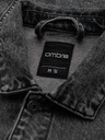 Ombre Clothing Moška jeans jakna katana s pranjem - grafitna V5 OM-JADJ-0219 Ombre Clothing