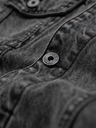 Ombre Clothing Moška jeans jakna katana s pranjem - grafitna V5 OM-JADJ-0219 Ombre Clothing