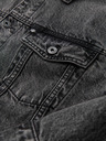 Ombre Clothing Moška jeans jakna katana s pranjem - grafitna V5 OM-JADJ-0219 Ombre Clothing