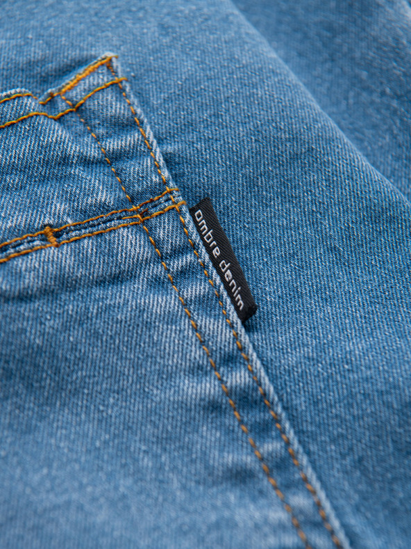 Ombre Clothing Moške razširjene jeans hlače REGULAR FIT - modre V3 OM-PADP-0241 Ombre Clothing