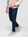 Ombre Clothing Moške jeans hlače REGULAR FIT - temno modre V4 OM-PADP-0241 Ombre Clothing