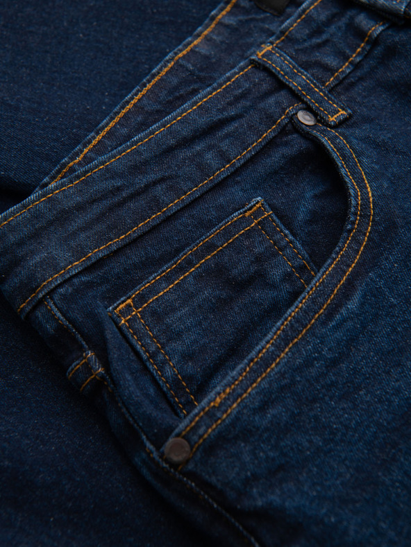 Ombre Clothing Moške jeans hlače REGULAR FIT - temno modre V4 OM-PADP-0241 Ombre Clothing