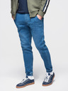 Ombre Clothing Moške jeans hlače s shnurko v pasu - modre V1 OM-PADJ-0242 Ombre Clothing