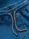 Ombre Clothing Moške jeans hlače s shnurko v pasu - modre V1 OM-PADJ-0242 Ombre Clothing