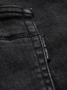 Ombre Clothing Moške jeans hlače s shnurko v pasu - črne V4 OM-PADJ-0242 Ombre Clothing