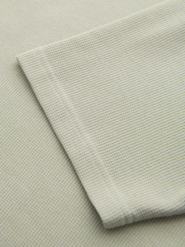 Ombre Clothing Moška majica z okroglim izrezom in vaflasto teksturo - pistacijeva V4 OM-TSCT-0197 Ombre Clothing