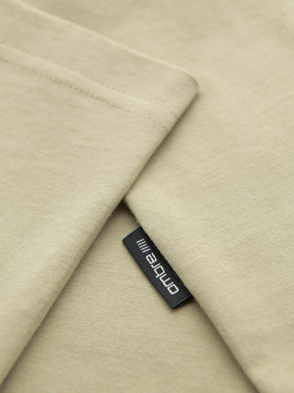 Ombre Clothing Moška bombažna majica s tiskanjem žepa - svetlo siva V2 OM-TSPT-0227 Ombre Clothing