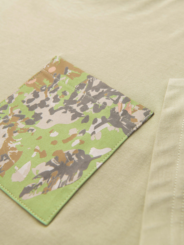 Ombre Clothing Moška bombažna majica s tiskanjem žepa - svetlo siva V2 OM-TSPT-0227 Ombre Clothing