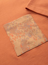 Ombre Clothing Moška bombažna majica z žepom in tiskanjem - oranžna V3 OM-TSPT-0227 Ombre Clothing