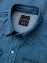 Ombre Clothing Moška jeans srajca na gumbe s žepi - modra V2 OM-SHDS-0210 Ombre Clothing