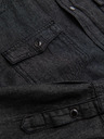 Ombre Clothing Moška jeans srajca na gumbe s žepi - črna V3 OM-SHDS-0210 Ombre Clothing