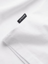Ombre Clothing Moška klasična bombažna majica BASIC z V izrezom - bela V4 OM-TSBS-0145 Ombre Clothing