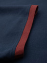 Ombre Clothing Moška majica s kontrastnimi vstavki in izrezom - temno modra V1 OM-TSCT-0198 Ombre Clothing