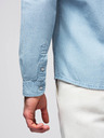 Ombre Clothing Moška jeans srajca s žepi na gumbe - svetlo modra V1 OM-SHDS-0210 Ombre Clothing