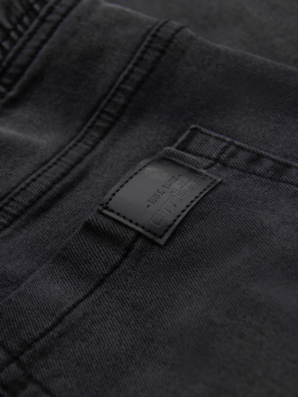 Ombre Clothing Moške jeans hlače JOGGERS s pranjem efektom - sive V3 OM-PADJ-0267 Ombre Clothing