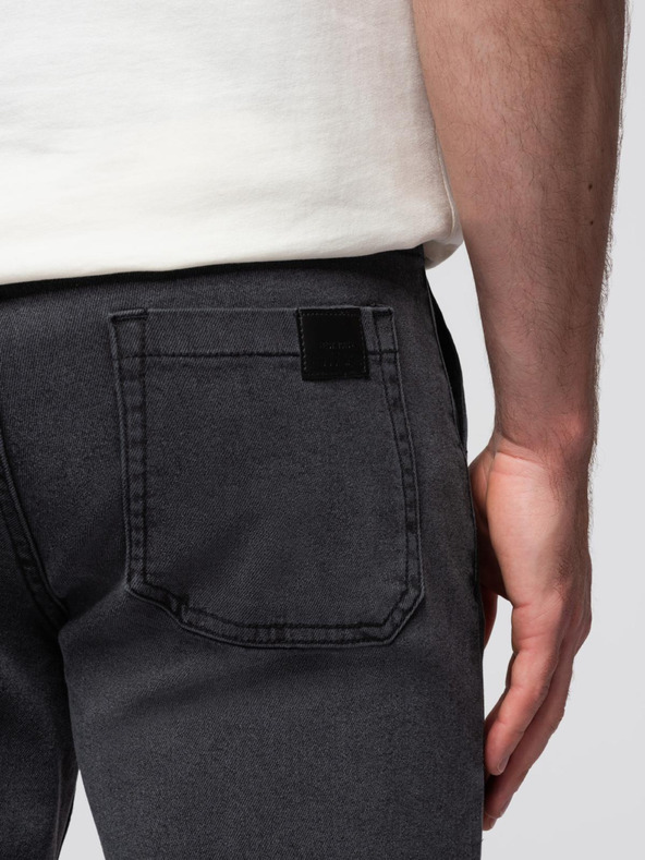 Ombre Clothing Moške jeans hlače JOGGERS s pranjem efektom - sive V3 OM-PADJ-0267 Ombre Clothing