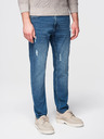 Ombre Clothing Moške jeans hlače SLIM FIT s potrganostmi - temno modre V2 OM-PADP-0255 Ombre Clothing