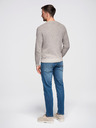 Ombre Clothing Moške jeans hlače SLIM FIT s potrganostmi - temno modre V2 OM-PADP-0255 Ombre Clothing