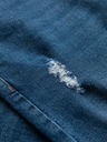 Ombre Clothing Moške jeans hlače SLIM FIT s potrganostmi - temno modre V2 OM-PADP-0255 Ombre Clothing