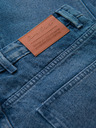 Ombre Clothing Moške jeans hlače CARROT FIT s potrganimi robovi - modre V2 OM-PADP-0250 Ombre Clothing