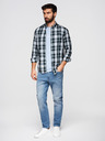 Ombre Clothing Moške jeans hlače CARROT s potrganostmi - svetlo modre V1 OM-PADP-0253 Ombre Clothing