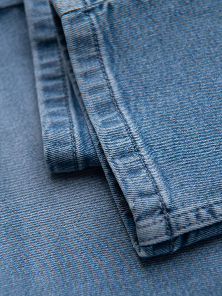 Ombre Clothing Moške jeans hlače CARROT s potrganostmi - svetlo modre V1 OM-PADP-0253 Ombre Clothing