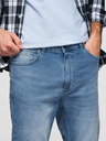 Ombre Clothing Moške jeans hlače CARROT s potrganostmi - svetlo modre V1 OM-PADP-0253 Ombre Clothing