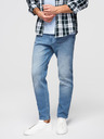 Ombre Clothing Moške jeans hlače CARROT s potrganostmi - svetlo modre V1 OM-PADP-0253 Ombre Clothing