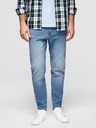 Ombre Clothing Moške jeans hlače CARROT s potrganostmi - svetlo modre V1 OM-PADP-0253 Ombre Clothing