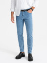Ombre Clothing Moške klasične jeans SLIM FIT z elastanom - svetlo modre V2 OM-PADP-0216 Ombre Clothing