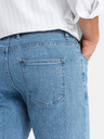 Ombre Clothing Moške klasične jeans SLIM FIT z elastanom - svetlo modre V2 OM-PADP-0216 Ombre Clothing