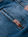 Ombre Clothing Moške jeans hlače CARROT s potrganostmi - modre V2 OM-PADP-0253 Ombre Clothing