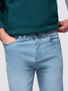 Ombre Clothing Moške jeans hlače JOGGERY s klasičnim razporom - svetlo modre V1 OM-PADJ-0265 Ombre Clothing