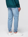 Ombre Clothing Moške jeans hlače JOGGERY s klasičnim razporom - svetlo modre V1 OM-PADJ-0265 Ombre Clothing