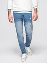 Ombre Clothing Moške jeans hlače REGULAR FIT s potrganostmi - svetlo modre V1 OM-PADP-0254 Ombre Clothing