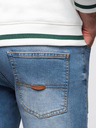 Ombre Clothing Moške jeans hlače REGULAR FIT s potrganostmi - svetlo modre V1 OM-PADP-0254 Ombre Clothing
