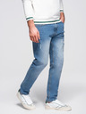 Ombre Clothing Moške jeans hlače REGULAR FIT s potrganostmi - svetlo modre V1 OM-PADP-0254 Ombre Clothing
