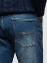 Ombre Clothing Moške jeans hlače REGULAR FIT s potrganostmi - temno modre V2 OM-PADP-0254 Ombre Clothing