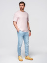 Ombre Clothing Moške jeans hlače JOGGERS s pranjem efektom - svetlo modre V1 OM-PADJ-0267 Ombre Clothing