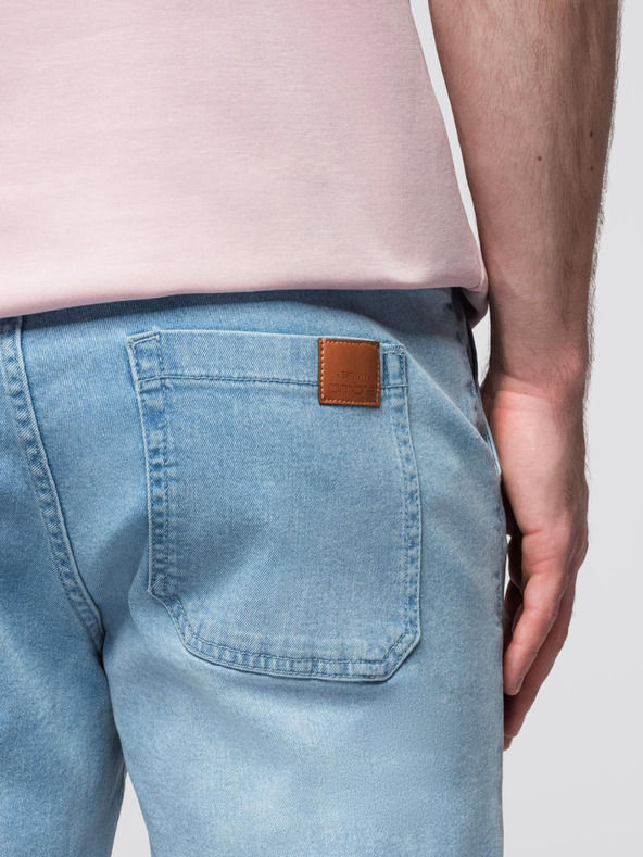 Ombre Clothing Moške jeans hlače JOGGERS s pranjem efektom - svetlo modre V1 OM-PADJ-0267 Ombre Clothing