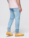 Ombre Clothing Moške jeans hlače JOGGERS s pranjem efektom - svetlo modre V1 OM-PADJ-0267 Ombre Clothing