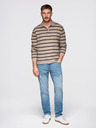 Ombre Clothing Moške jeans hlače SLIM FIT s potrganostmi - svetlo modre V1 OM-PADP-0255 Ombre Clothing