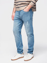 Ombre Clothing Moške jeans hlače SLIM FIT s potrganostmi - svetlo modre V1 OM-PADP-0255 Ombre Clothing