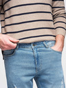 Ombre Clothing Moške jeans hlače SLIM FIT s potrganostmi - svetlo modre V1 OM-PADP-0255 Ombre Clothing