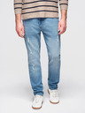 Ombre Clothing Moške jeans hlače SLIM FIT s potrganostmi - svetlo modre V1 OM-PADP-0255 Ombre Clothing